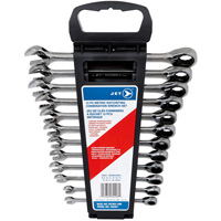 Jeu de cl&eacute;s mixtes m&eacute;triques &agrave; rochet &agrave; motif long 12 mcx, Poign&eacute;e Ordinaire Seaboard Timber Mart