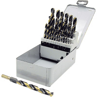 Jeu de forets &agrave; queue r&eacute;duite de premi&egrave;re qualit&eacute; JET-KUT B & G BG29RS, 29 morceaux, Acier rapide Seaboard Timber Mart