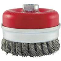 Brosse boisseau &agrave; fils li&eacute;s et nou&eacute;s, 5" dia. x 5/8"-11 arbre Seaboard Timber Mart