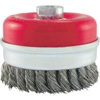 Brosse boisseau &agrave; fils li&eacute;s et nou&eacute;s, 4" dia. x 5/8"-11 arbre Seaboard Timber Mart