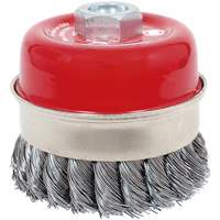 Brosse boisseau &agrave; fils li&eacute;s et nou&eacute;s haute performance CKB3201T, 3-1/2" dia. x 5/8"-11 arbre Seaboard Timber Mart