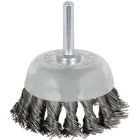 Brosse boisseau &agrave; fils nou&eacute;s torsad&eacute;s mont&eacute; sur mandrin 8046, 1-1/8" dia. Seaboard Timber Mart