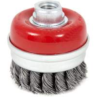 Brosse boisseau &agrave; fils li&eacute;s et nou&eacute;s &agrave; haute performance, 3" dia. x 5/8"-11 arbre Seaboard Timber Mart