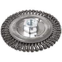 Brosse pour cordon de soudure, Dia. 6", Fils 0,022", Arbre 5/8"-11, Acier Seaboard Timber Mart