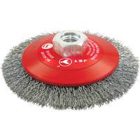 Brosse conique biseaut&eacute;e &agrave; fils sertis, haute performance, Dia. 4-1/2", Fils 0,014", Arbre 5/8"-11, Acier Seaboard Timber Mart
