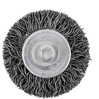 Brosse radiale &agrave; fils cr&ecirc;p&eacute;s mont&eacute; sur mandrin 126, 1-1/2", Fils 0,02", Tige 1/4" Seaboard Timber Mart