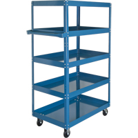 Shelf Carts , 5 Tiers, 18" W x 61" H x 30" D, 900 lbs. Capacity Seaboard Timber Mart