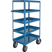 Shelf Carts , 5 Tiers, 24" W x 65" H x 36" D, 900 lbs. Capacity Seaboard Timber Mart