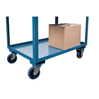 Deep Lipped Service Cart, 2 Tiers, 24" W x 47" H x 36" D, 1200 lbs. Capacity Seaboard Timber Mart