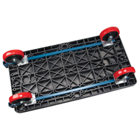 Chariots &agrave; plateforme en plastique, 48" lo x 24" la, 2500 lb cap, Roues Polyur&eacute;thane Seaboard Timber Mart