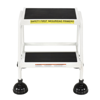 Stop-Step Ladders, 2 Steps, 16" Step Width, 18-9/16" Platform Height, Steel Seaboard Timber Mart