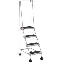 Stop-Step Ladders, 4 Steps, 16" Step Width, 38-3/16" Platform Height, Steel Seaboard Timber Mart