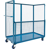 Wire Mesh Stock Truck, Steel, 24" x 55" x 36", 1200 lbs. Capacity Seaboard Timber Mart