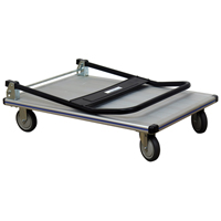 Folding Handle Platform Truck, Aluminum, 550 lbs., 35-1/2" L x 24" W, 35-1/2" High Seaboard Timber Mart