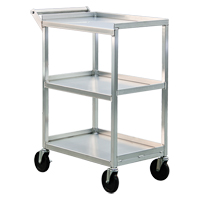 Utility Cart, 3 Tiers, 16-1/2" W x 39" H x 27-3/4" D, 350 lbs. Capacity Seaboard Timber Mart