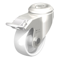 Impact-Resistant Nylon Caster, Swivel with Brake, 3-1/8" (79.5 mm) Dia., 265 lbs. (120 kg.) Capacity Seaboard Timber Mart