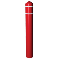 Smooth Bollard Cover With Reflective Stripes, 4" Dia. x 56" L, Red Seaboard Timber Mart