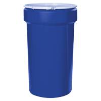 Nestable Polyethylene Drum, 55 US gal (45 imp. gal.), Open Top, Blue Seaboard Timber Mart
