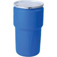Nestable Polyethylene Drum, 14 US gal (11.7 imp. gal.), Open Top, Blue Seaboard Timber Mart