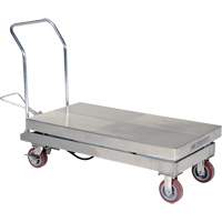 Manual Hydraulic Scissor Lift Table, 47" L x 24" W, Partial Stainless Steel, 2000 lbs. Capacity Seaboard Timber Mart