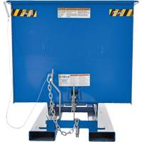 Conteneur autobasculeur, Acier, 1 vg³, Bleu Seaboard Timber Mart