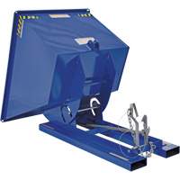 Conteneur autobasculeur, Acier, 1 vg³, Bleu Seaboard Timber Mart
