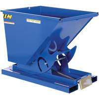 Conteneur autobasculeur, Acier, 1/2 vg³, Bleu Seaboard Timber Mart