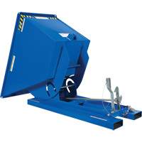 Conteneur autobasculeur, Acier, 3/4 vg³, Bleu Seaboard Timber Mart