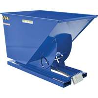 Conteneur autobasculeur, Acier, 1 vg³, Bleu Seaboard Timber Mart