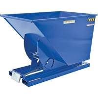 Conteneur autobasculeur, Acier, 1 vg³, Bleu Seaboard Timber Mart