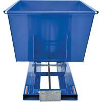 Conteneur autobasculeur, Acier, 1 vg³, Bleu Seaboard Timber Mart