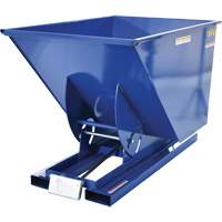 Conteneur autobasculeur, Acier, 1 vg³, Bleu Seaboard Timber Mart