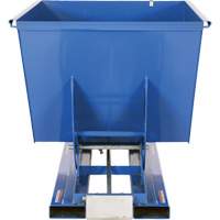 Conteneur autobasculeur, Acier, 1-1/2 vg³, Bleu Seaboard Timber Mart