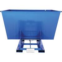 Conteneur autobasculeur, Acier, 2-1/2 vg³, Bleu Seaboard Timber Mart