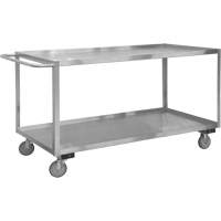 Industrial Grade Shelf Cart, 2 Tiers, 18-1/8" W x 42" H x 35" D, 1200 lbs. Capacity Seaboard Timber Mart