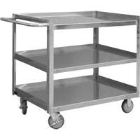 Industrial Grade Shelf Cart, 3 Tiers, 24-1/8" W x 35" H x 42" D, 1200 lbs. Capacity Seaboard Timber Mart