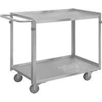 Industrial Grade Shelf Cart, 2 Tiers, 16-3/4" W x 34" H x 36-7/16" D, 600 lbs. Capacity Seaboard Timber Mart