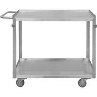 Industrial Grade Shelf Cart, 2 Tiers, 22-1/2" W x 34" H x 42-7/16" D, 600 lbs. Capacity Seaboard Timber Mart
