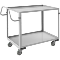Industrial Grade Shelf Cart, 2 Tiers, 22-1/2" W x 36-1/2" H x 42-7/16" D, 600 lbs. Capacity Seaboard Timber Mart
