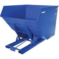 Conteneur autobasculeur, Acier, 4 vg³, Bleu Seaboard Timber Mart