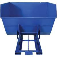 Conteneur autobasculeur, Acier, 4 vg³, Bleu Seaboard Timber Mart
