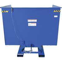 Conteneur autobasculeur, Acier, 4 vg³, Bleu Seaboard Timber Mart