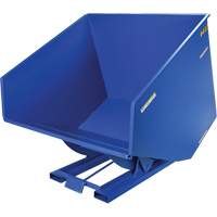 Conteneur autobasculeur, Acier, 4 vg³, Bleu Seaboard Timber Mart