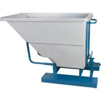 Self-Dumping Hopper, Polyethylene, 5/8 cu.yd., Grey Seaboard Timber Mart