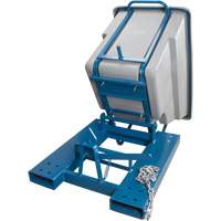 Self-Dumping Hopper, Polyethylene, 5/8 cu.yd., Grey Seaboard Timber Mart