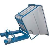 Self-Dumping Hopper, Polyethylene, 1-1/10 cu.yd, Grey Seaboard Timber Mart