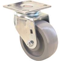 Max9 Caster, Swivel, 5" (127 mm), Envirothane Grey-WOW, 1000 lbs. (453.6 kg.) Seaboard Timber Mart