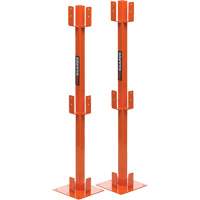 Poteaux temporaires ProGuards pour barri&egrave;re de s&eacute;curit&eacute;, 8" la x 39" h, Orange Seaboard Timber Mart