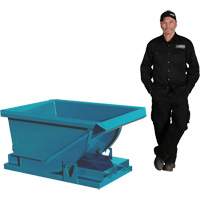 Extra Heavy-Duty Self-Dumping Hopper, Steel, 1/3 cu.yd., Blue Seaboard Timber Mart