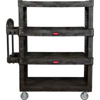 Chariot utilitaire robuste et ergonomique, 4 tiers, 24-1/4" x 62-2/5" x 54-1/10", Capacit&eacute; 700 lb Seaboard Timber Mart
